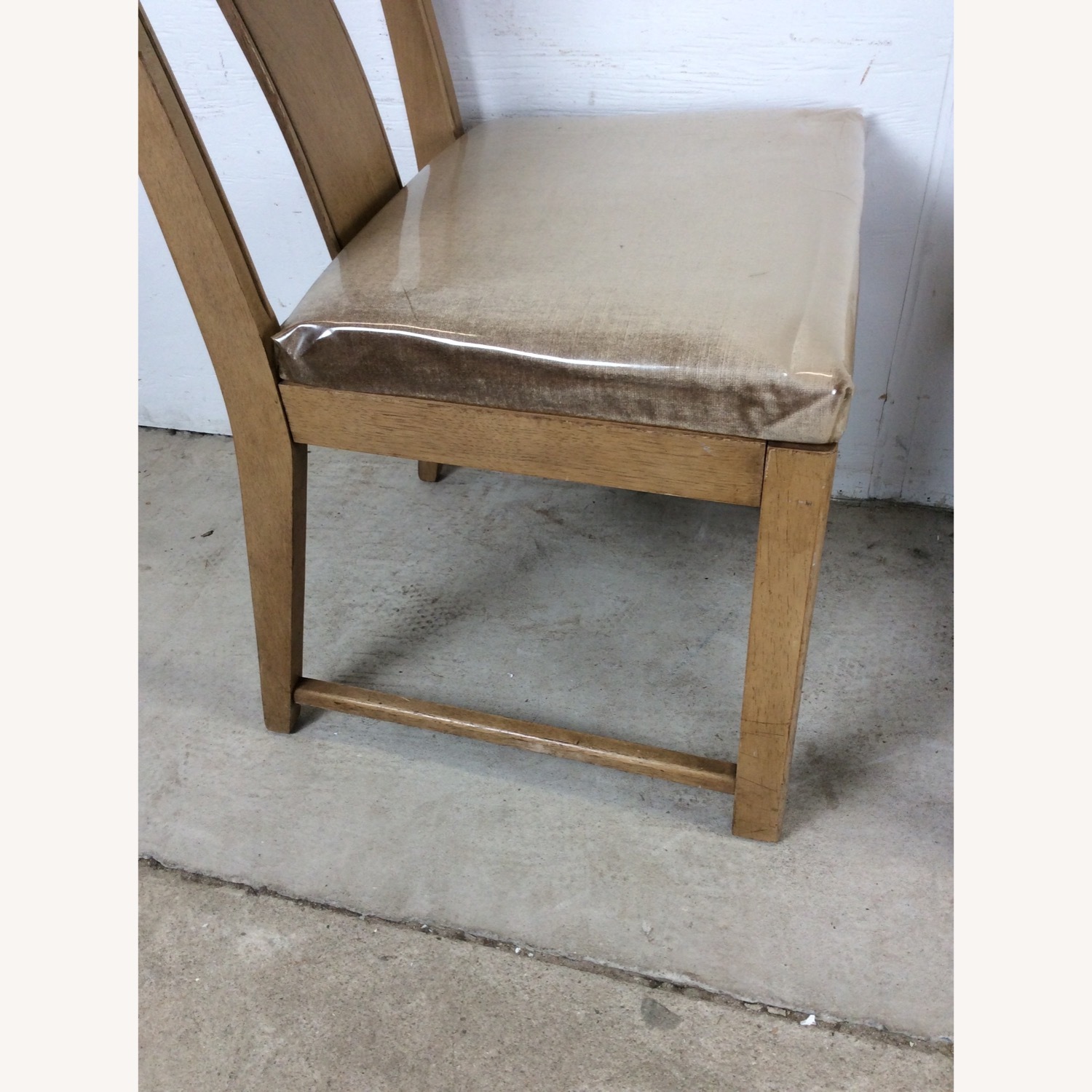 Set of 6 Mid Century Limed Walnut Dining Chairs - image-14
