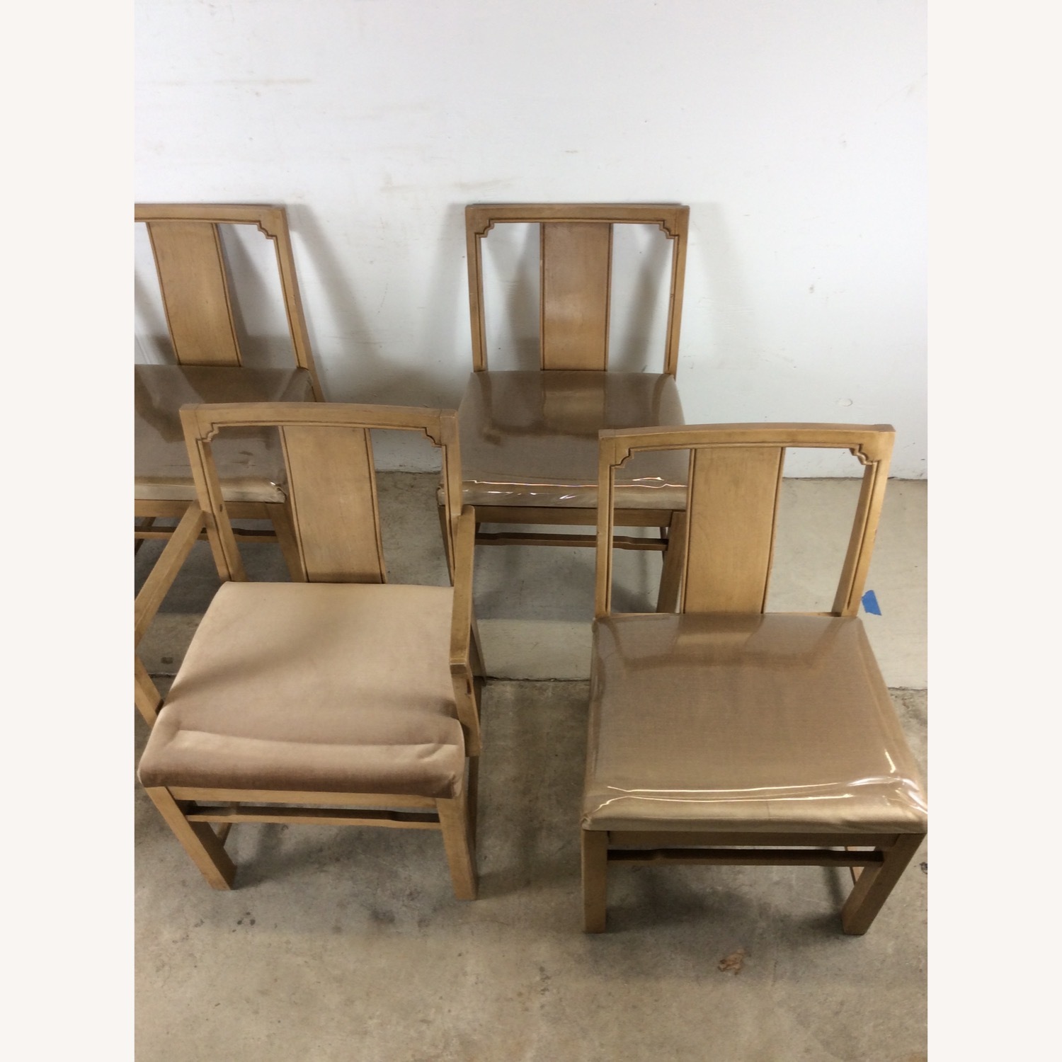 Set of 6 Mid Century Limed Walnut Dining Chairs - image-4