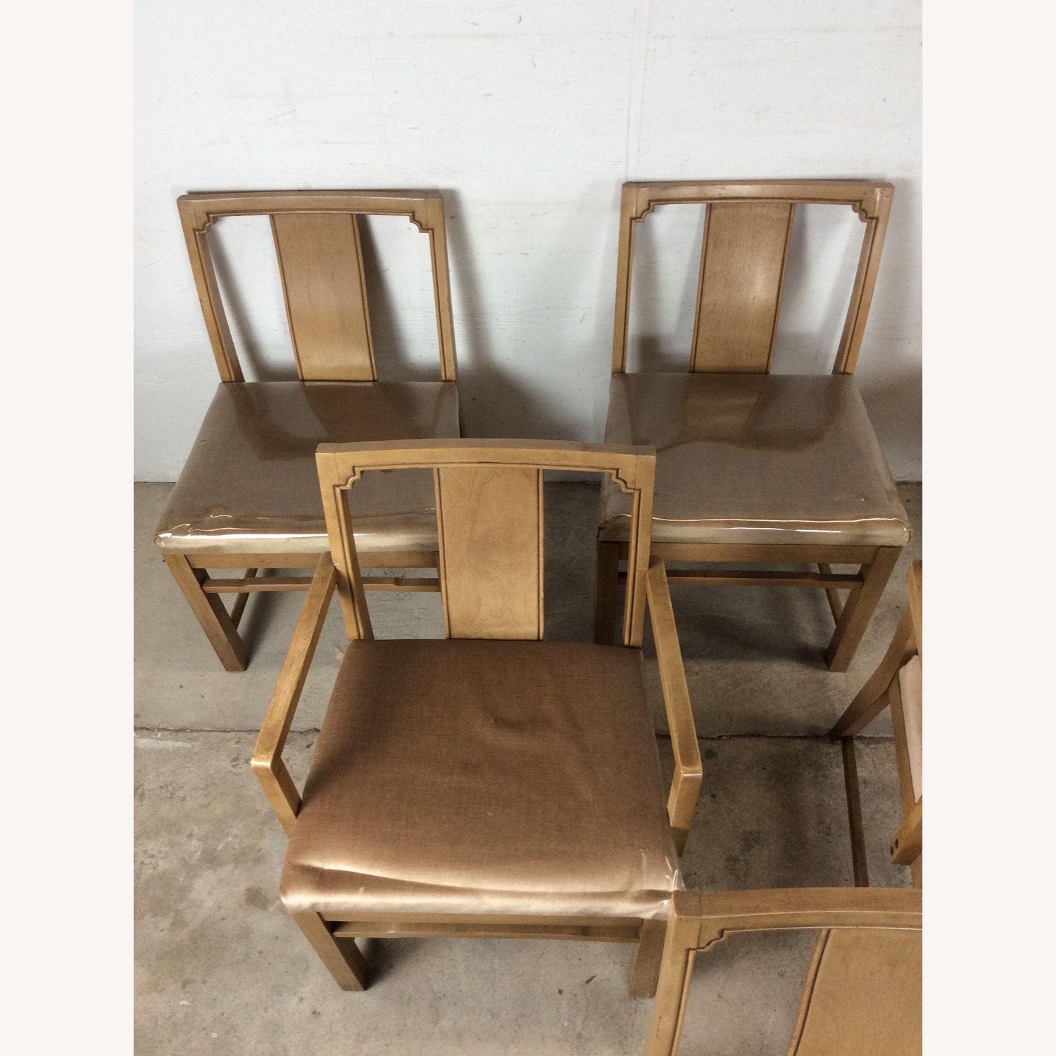 Set of 6 Mid Century Limed Walnut Dining Chairs - image-3