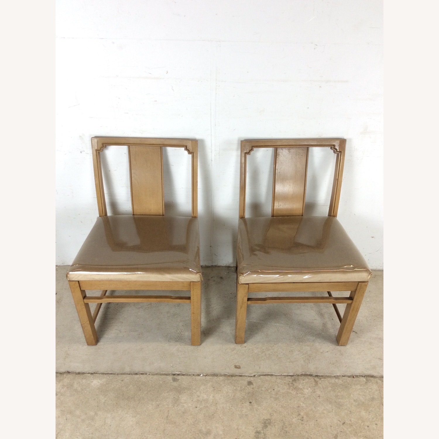 Set of 6 Mid Century Limed Walnut Dining Chairs - image-10
