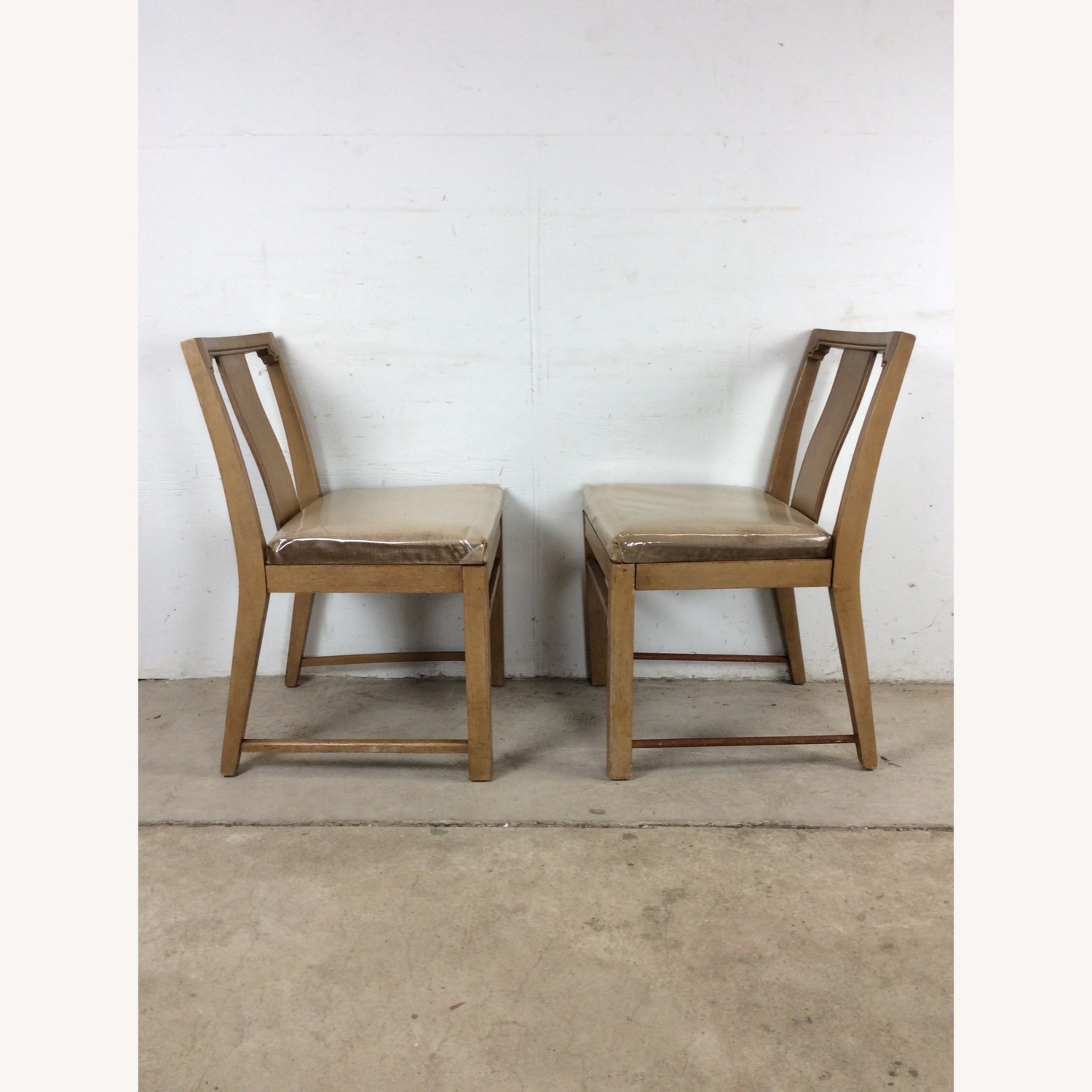Set of 6 Mid Century Limed Walnut Dining Chairs - image-13