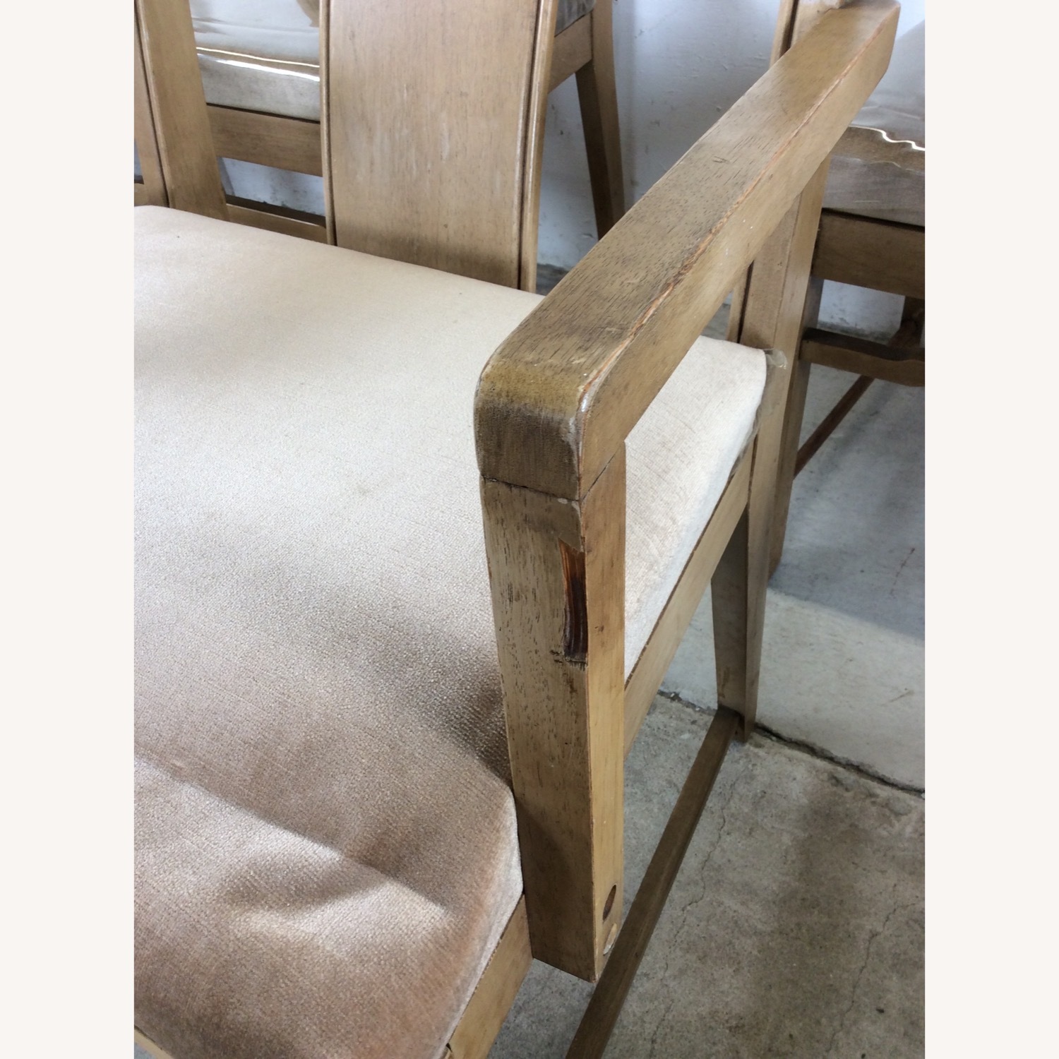 Set of 6 Mid Century Limed Walnut Dining Chairs - image-5