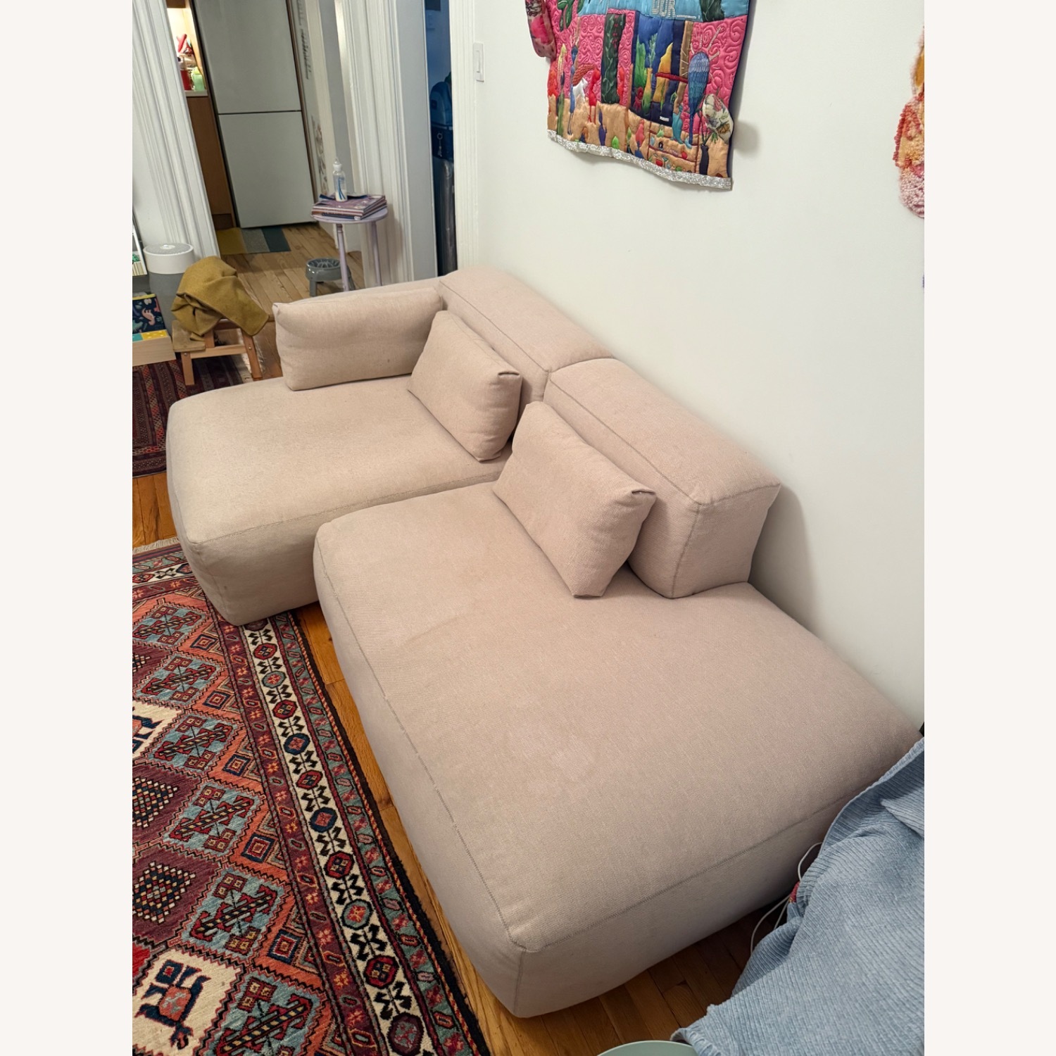 Hay Pink Fabric 2 Piece Sectional - image-2
