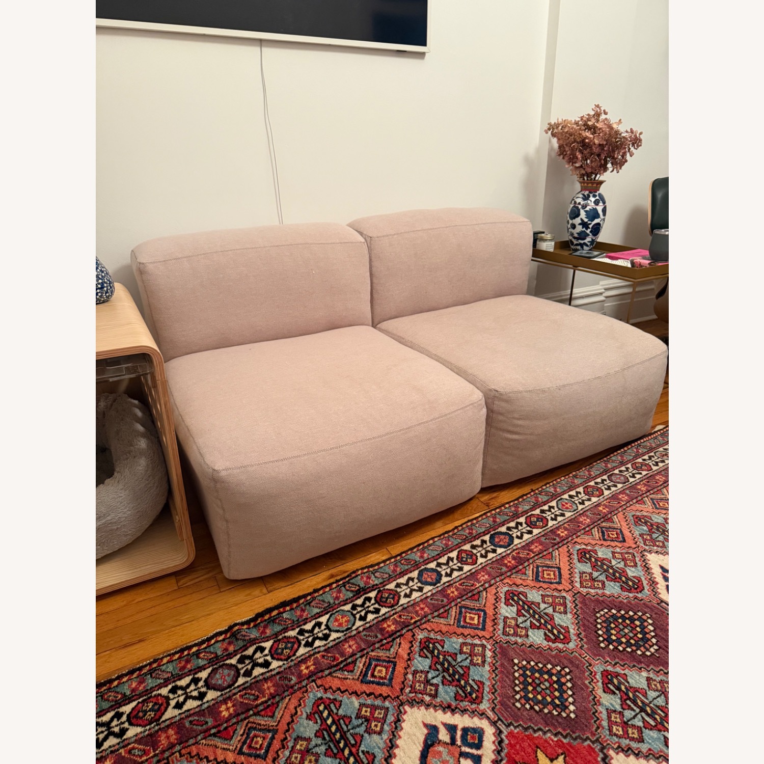 Hay Pink Fabric 2 Seater Sofa - image-4