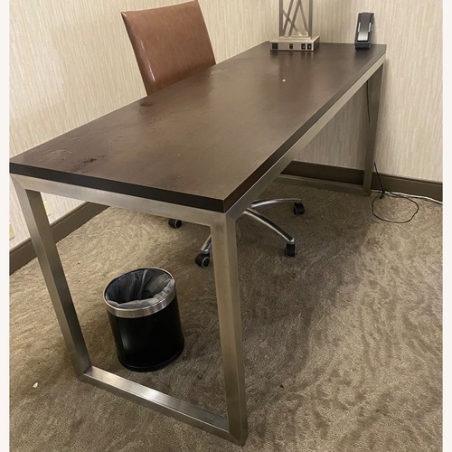 Used Telos Furniture Dark Espresso Wood Desk for sale on AptDeco