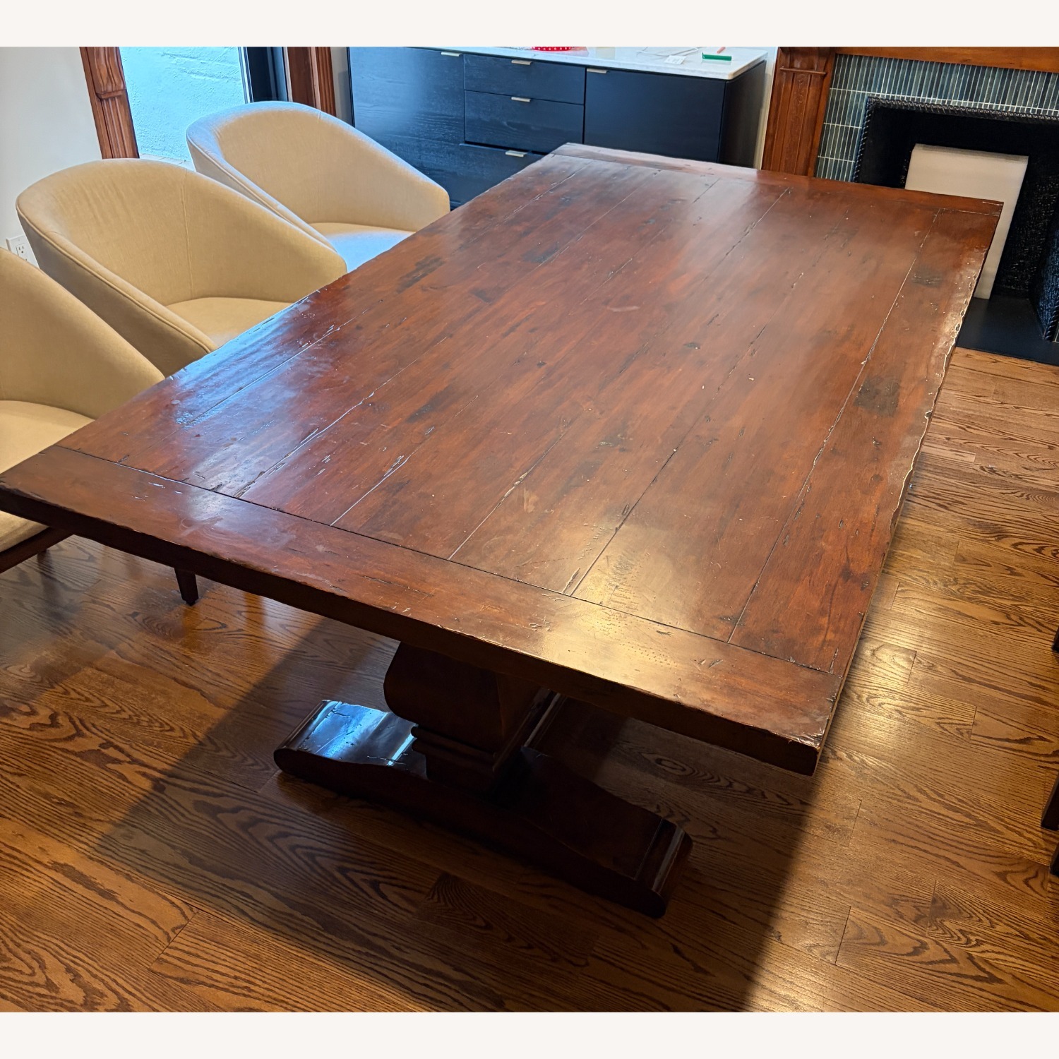Dark Brown Wood Dining Sets - image-1