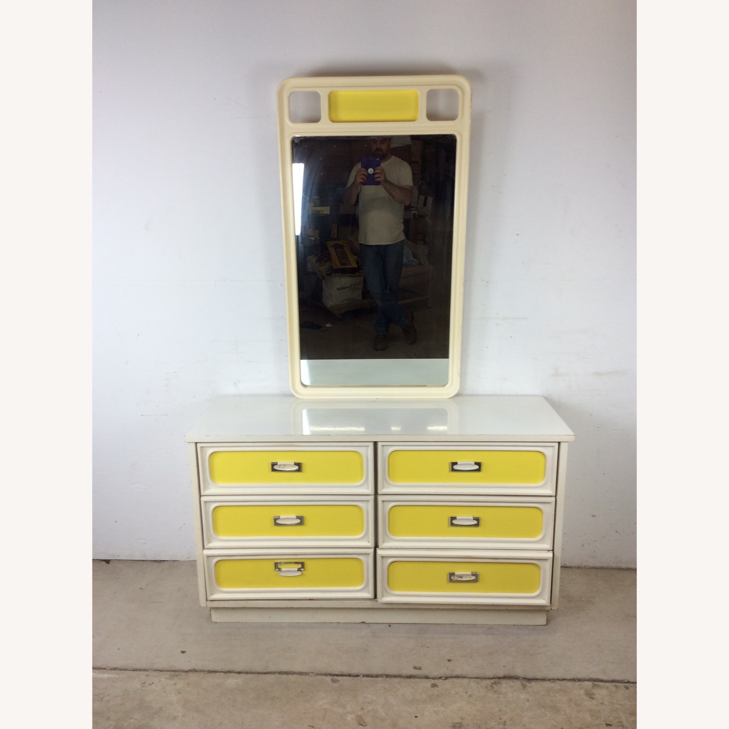Space Age Style Lowboy Dresser with Mirror - image-20