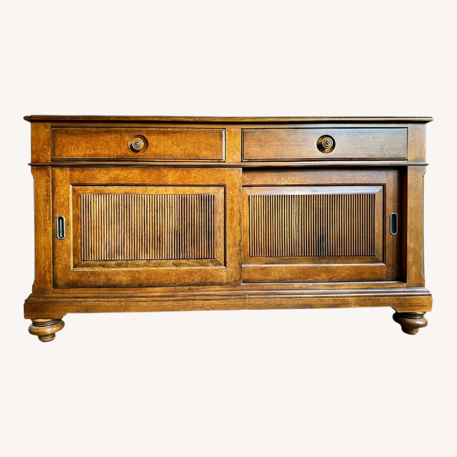 Ethan Allen Dark Brown Wood Sideboard - image-0