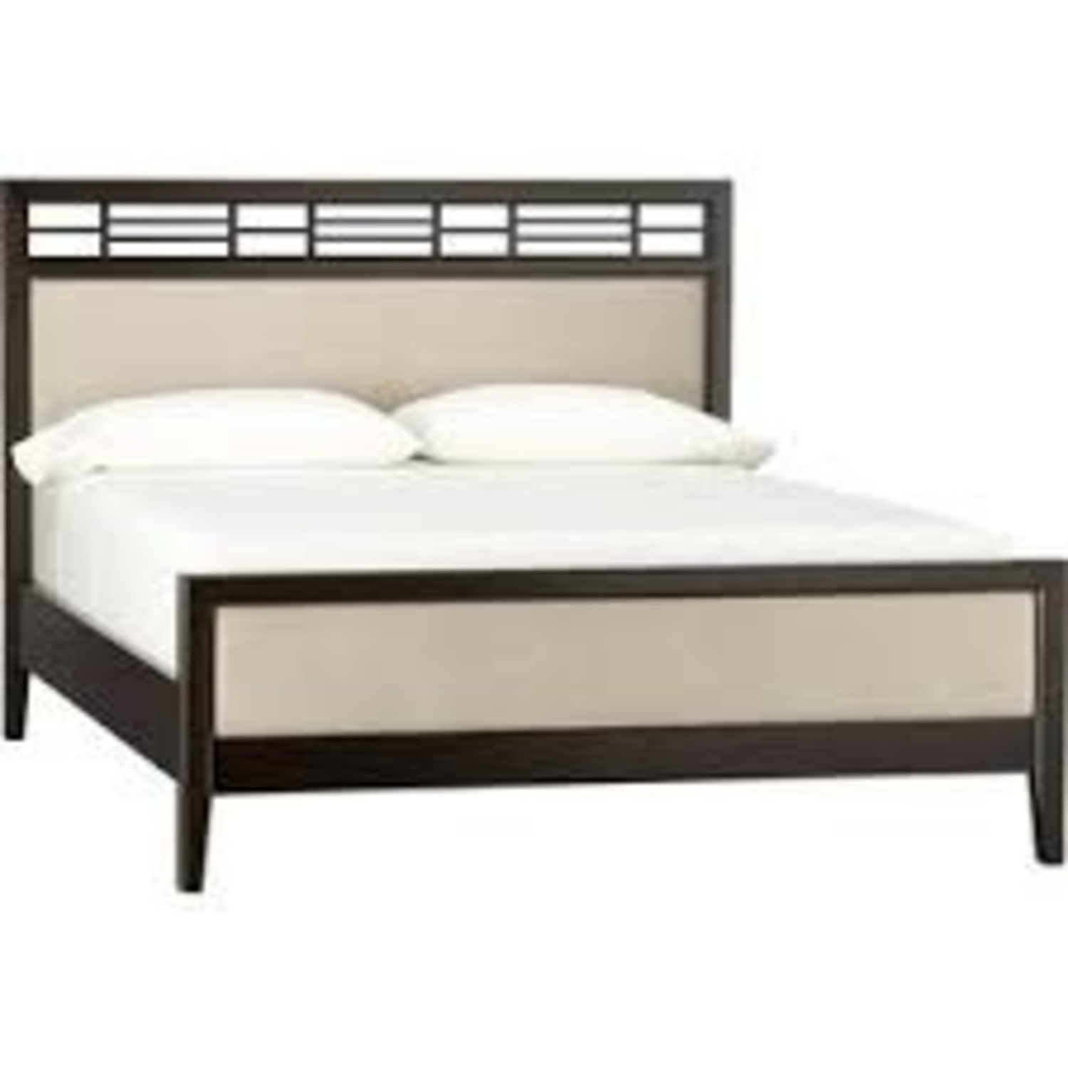 Crate & Barrel Dark Brown Wood Queen Bed - image-10