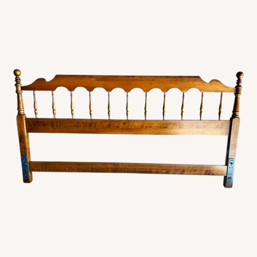 Used Vintage Ethan Allen Solid Maple King Headboard for sale on AptDeco
