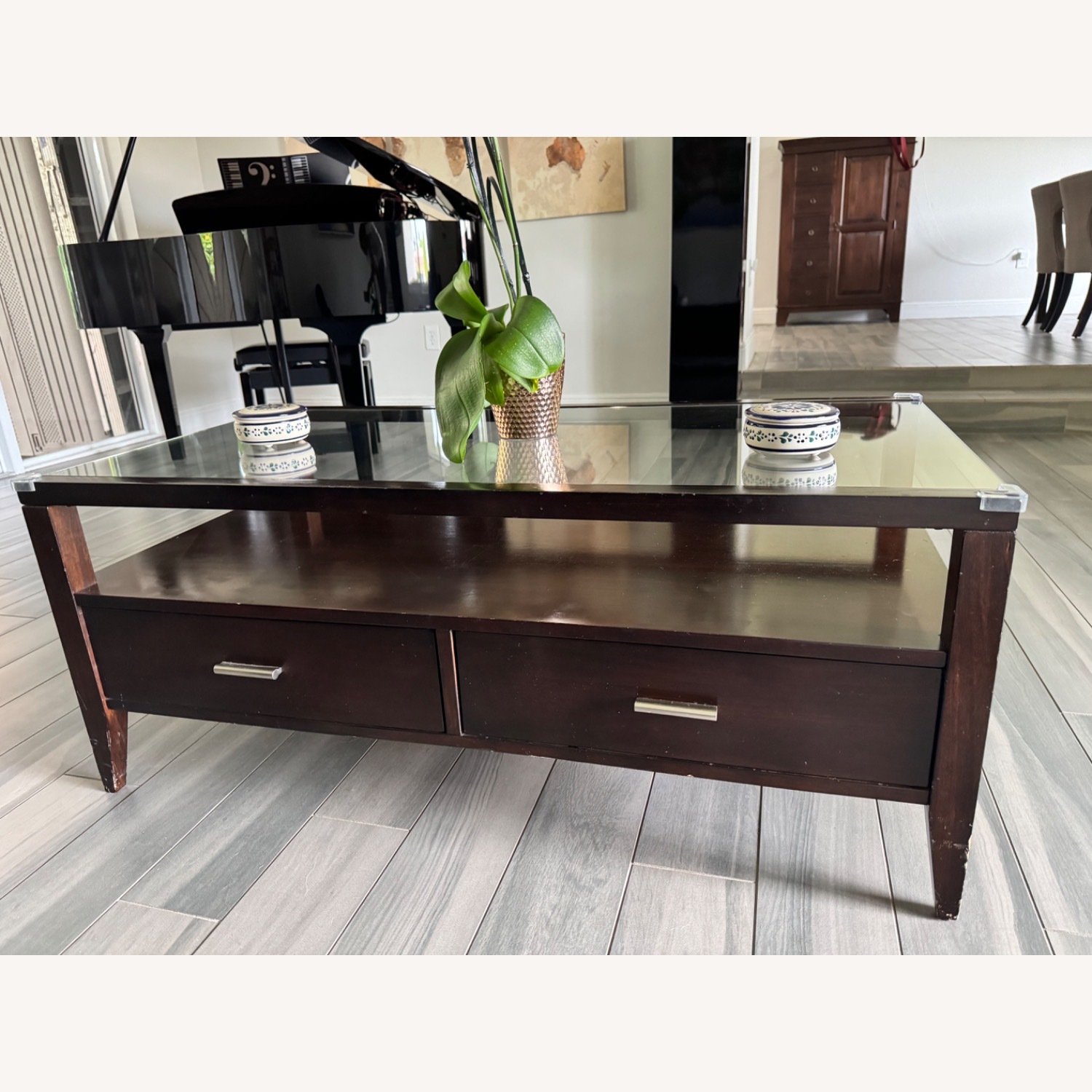 Vintage/Antique Finds Dark Brown Coffee Table - image-1