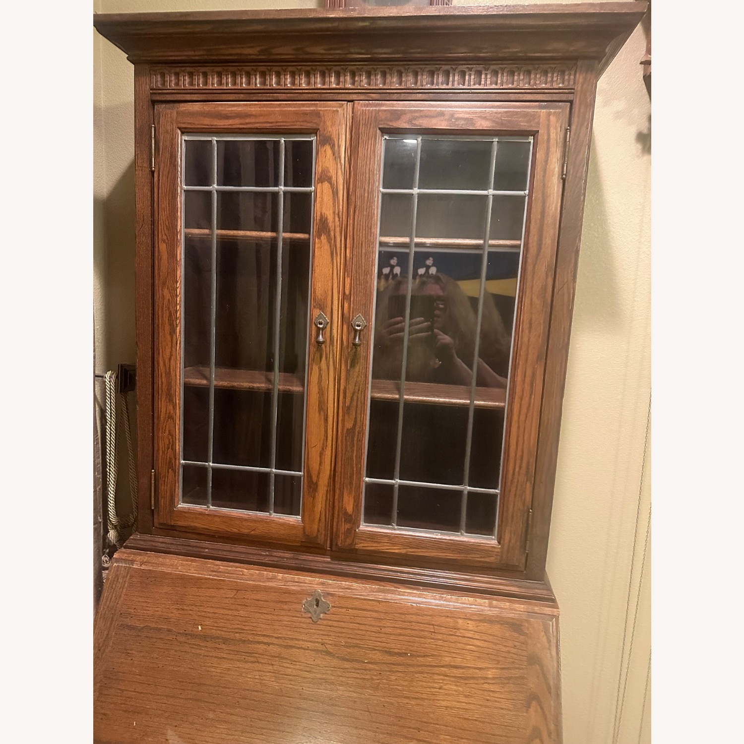 Vintage 1980 Ethan Allen Solid Wood Secretary - image-3