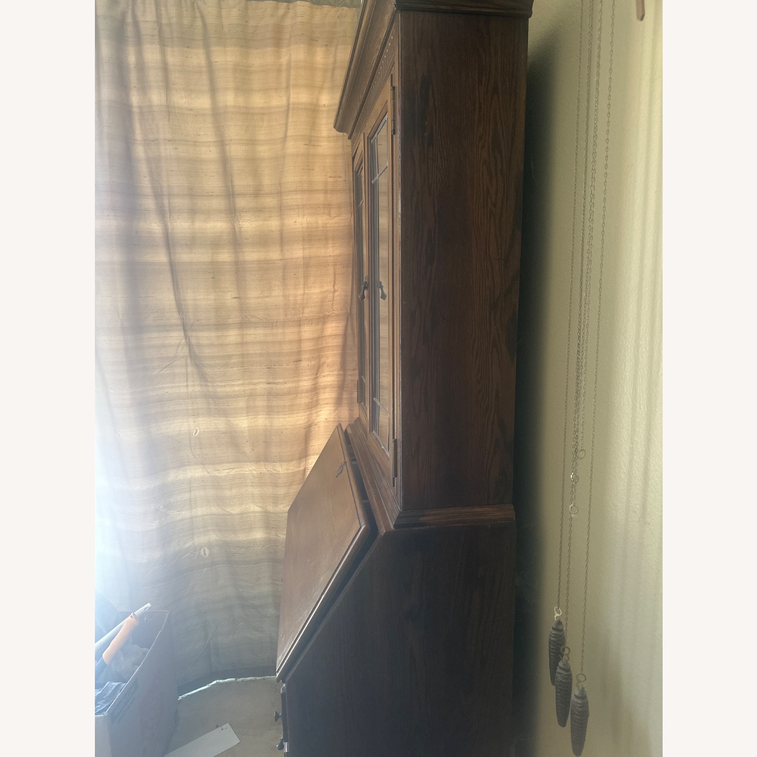 Vintage 1980 Ethan Allen Solid Wood Secretary - image-2