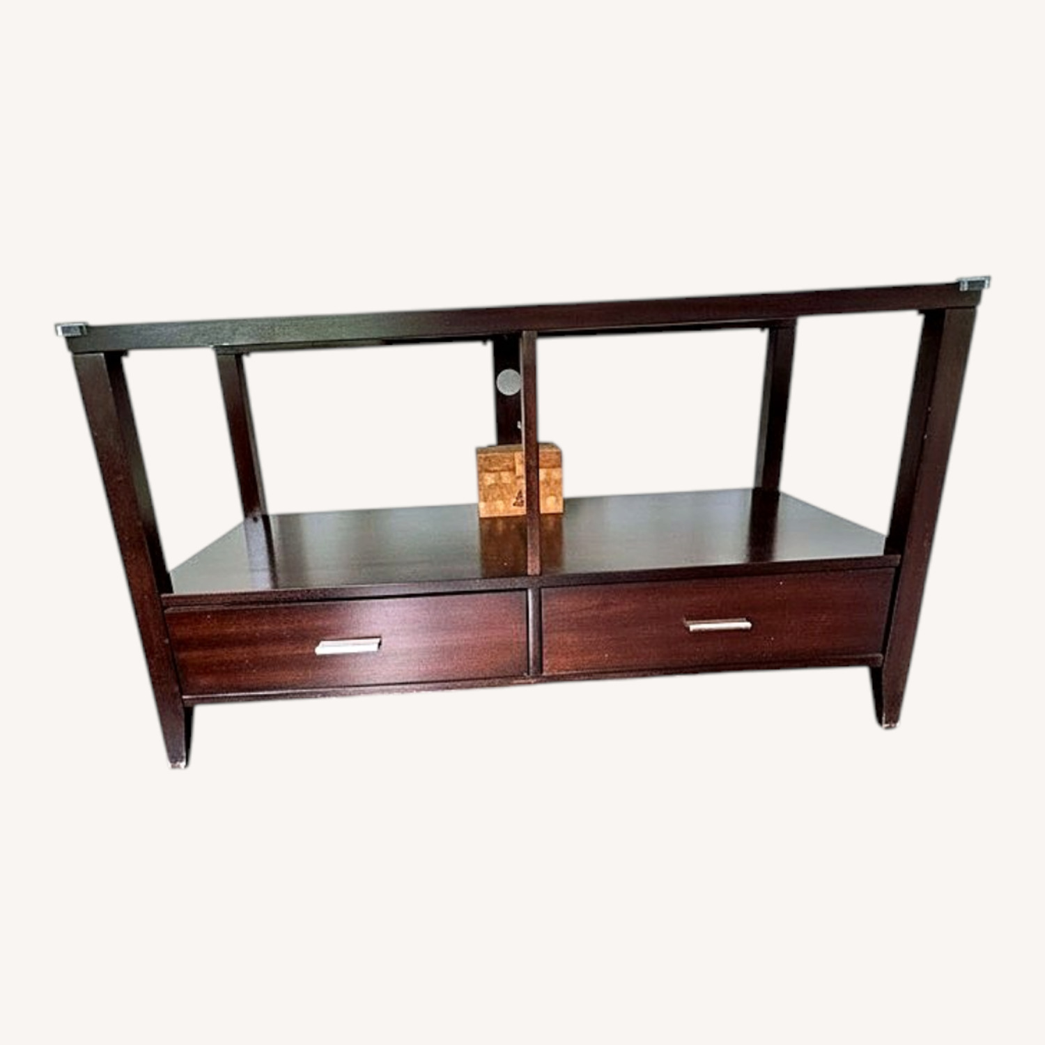 Vintage/Antique Finds Dark Brown Media Storage - image-0