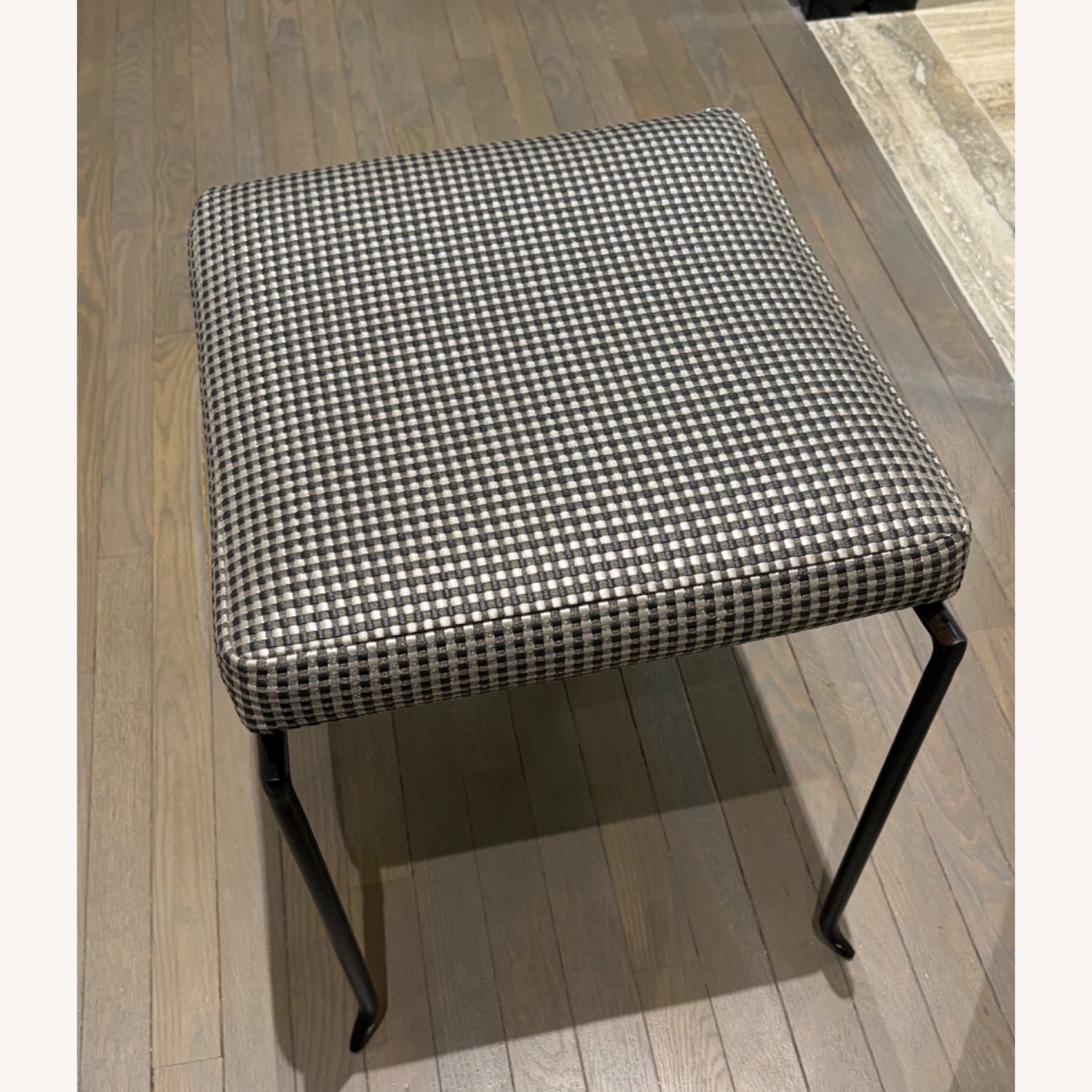 Silver Metal Stool - image-2