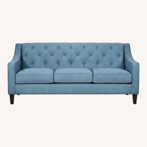 Used Macy's Chloe II Blue Fabric 3+ Seater Sofa for sale on AptDeco