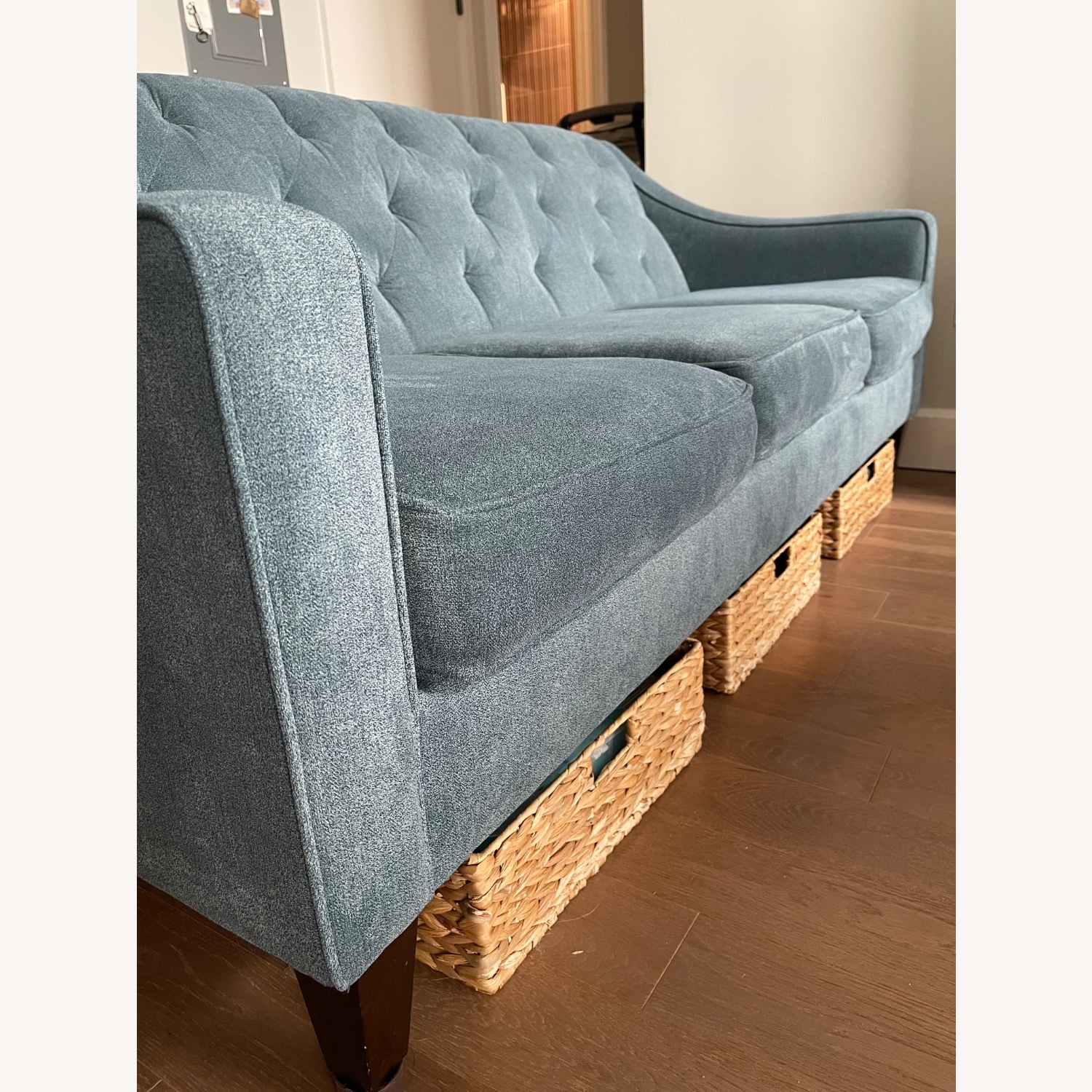 Macy's Chloe II Blue Fabric 3+ Seater Sofa - image-3