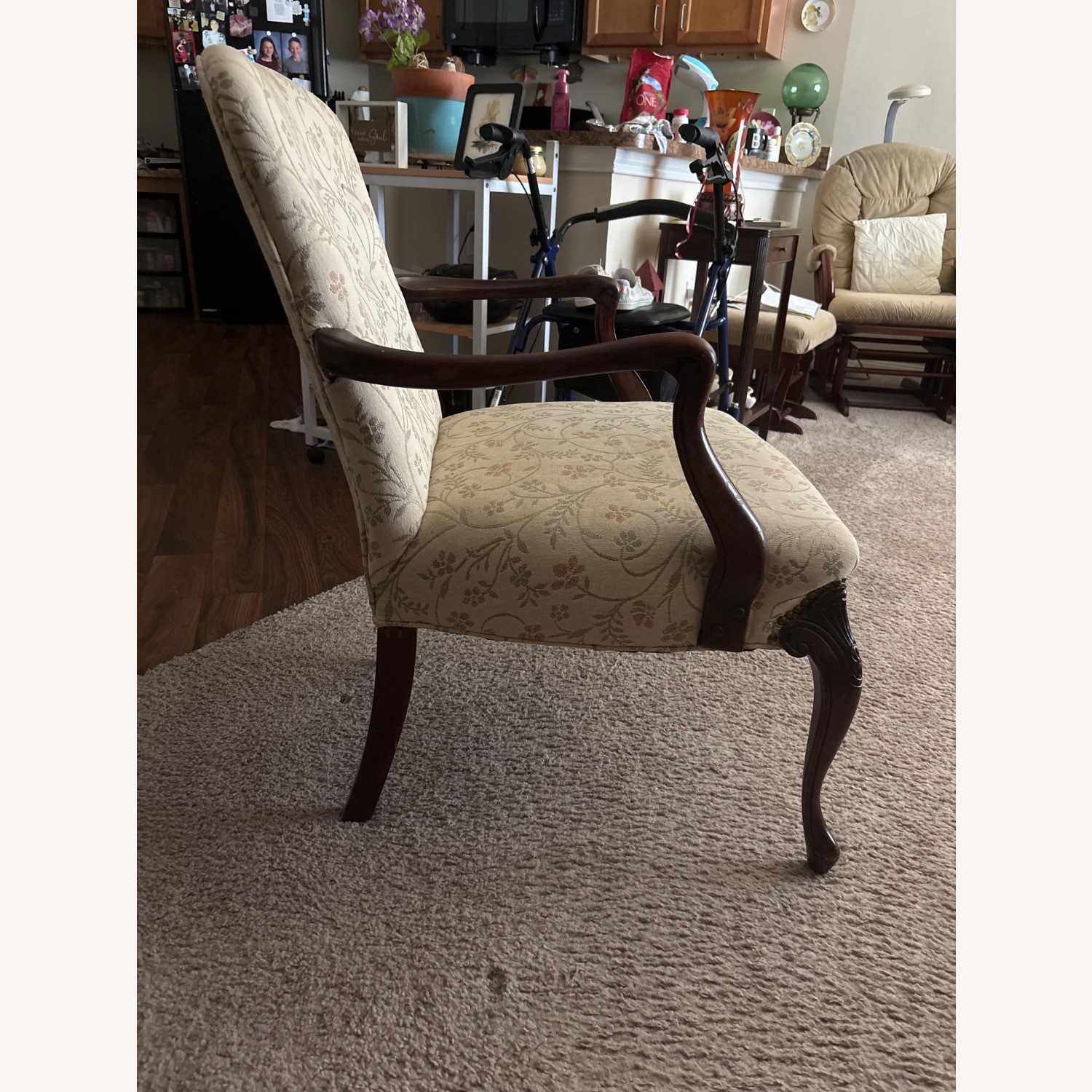 Sam Moore Queen Anne Fabric Armchair - image-3