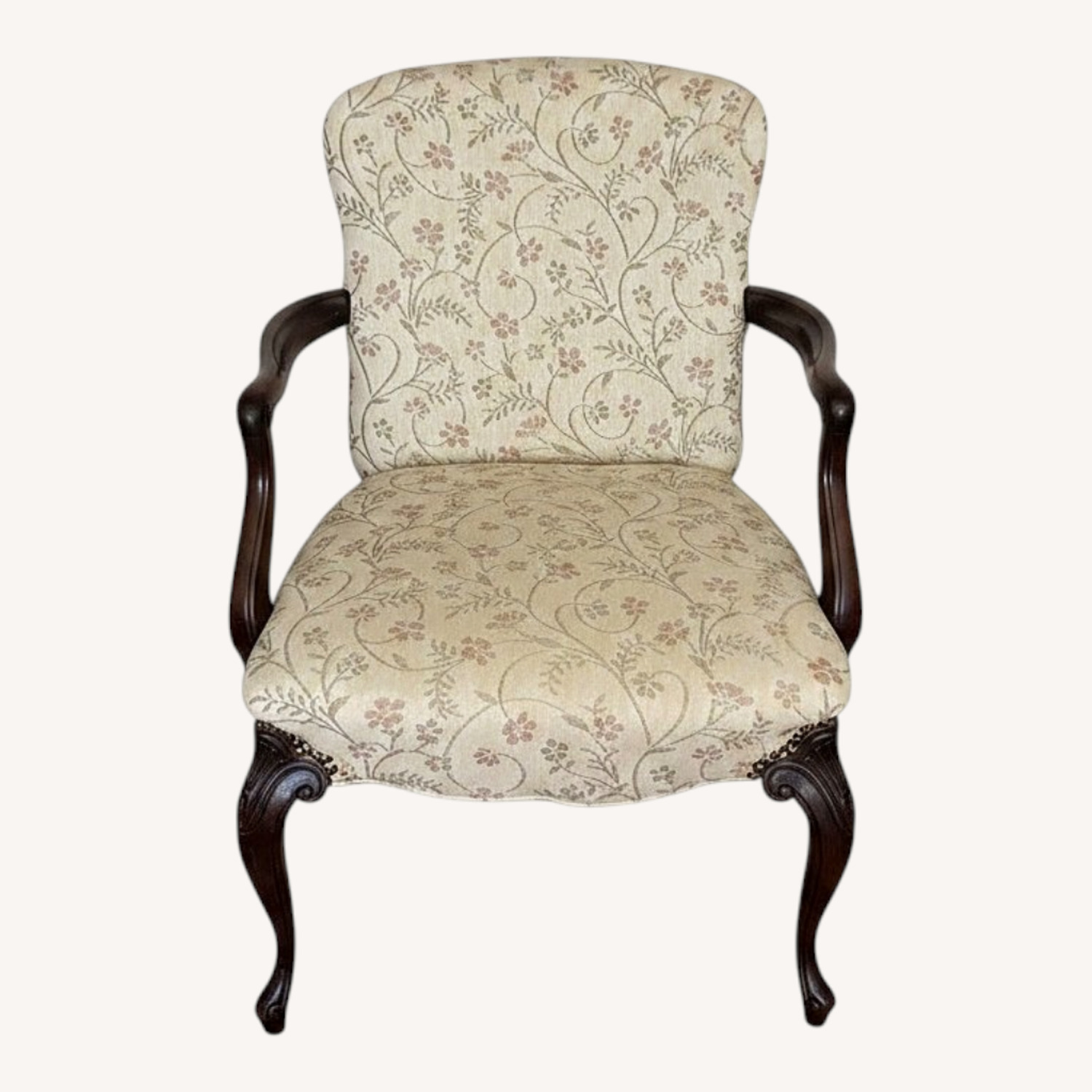 Sam Moore Queen Anne Fabric Armchair - image-0