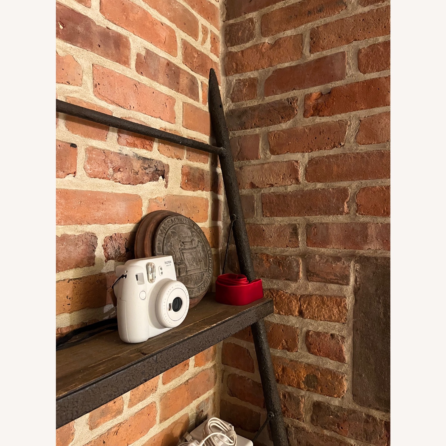 Restoration Hardware Reclaimed Elm & Iron Floor Shelving - image-4