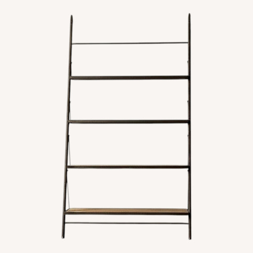 Used Restoration Hardware Reclaimed Elm & Iron Floor Shelving for sale on AptDeco