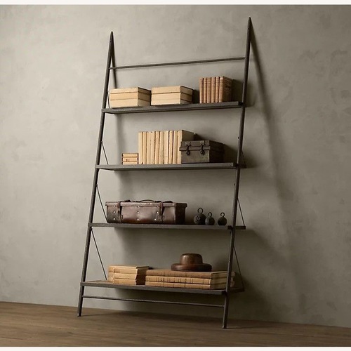 Used Restoration Hardware Reclaimed Elm & Iron Floor Shelving for sale on AptDeco