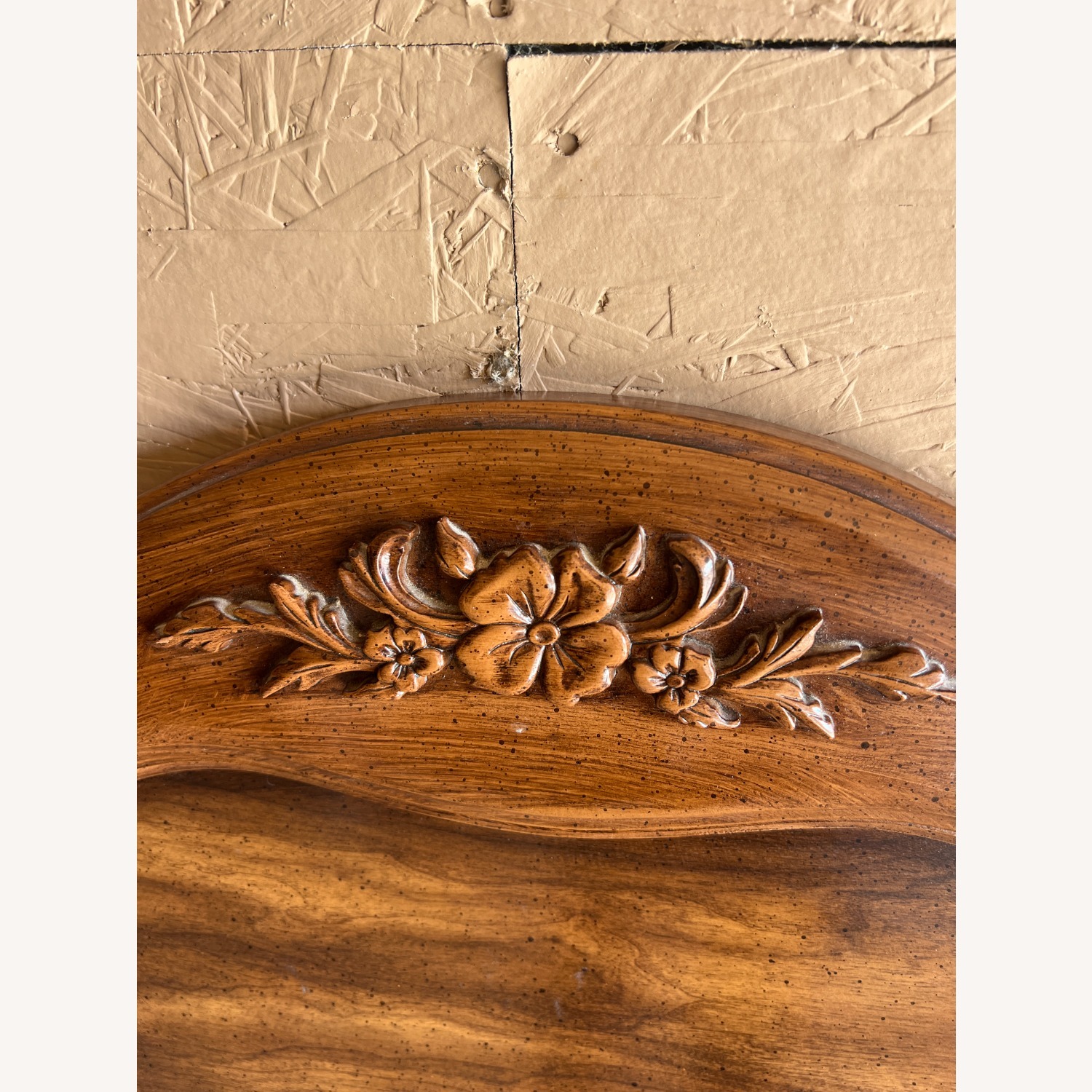 Vintage 1970s French Provincial Wood Veneer Queen - image-6