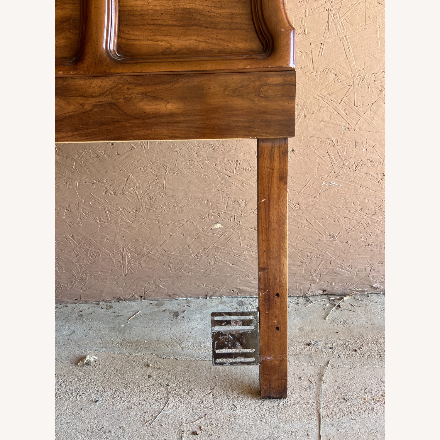 Vintage 1970s French Provincial Wood Veneer Queen - image-4