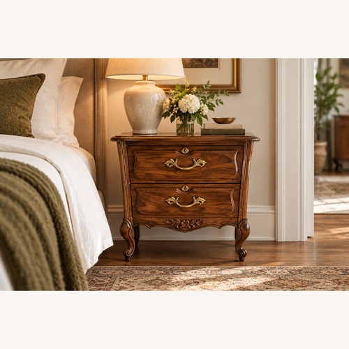 Used Vintage French Provincial 2-Drawer Nightstand for sale on AptDeco