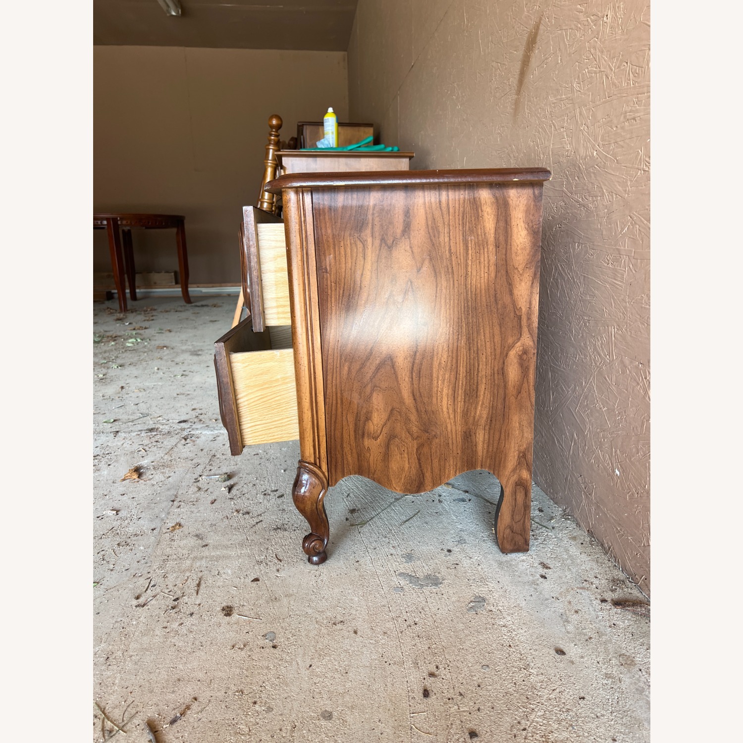 Vintage French Provincial 2-Drawer Nightstand - image-7