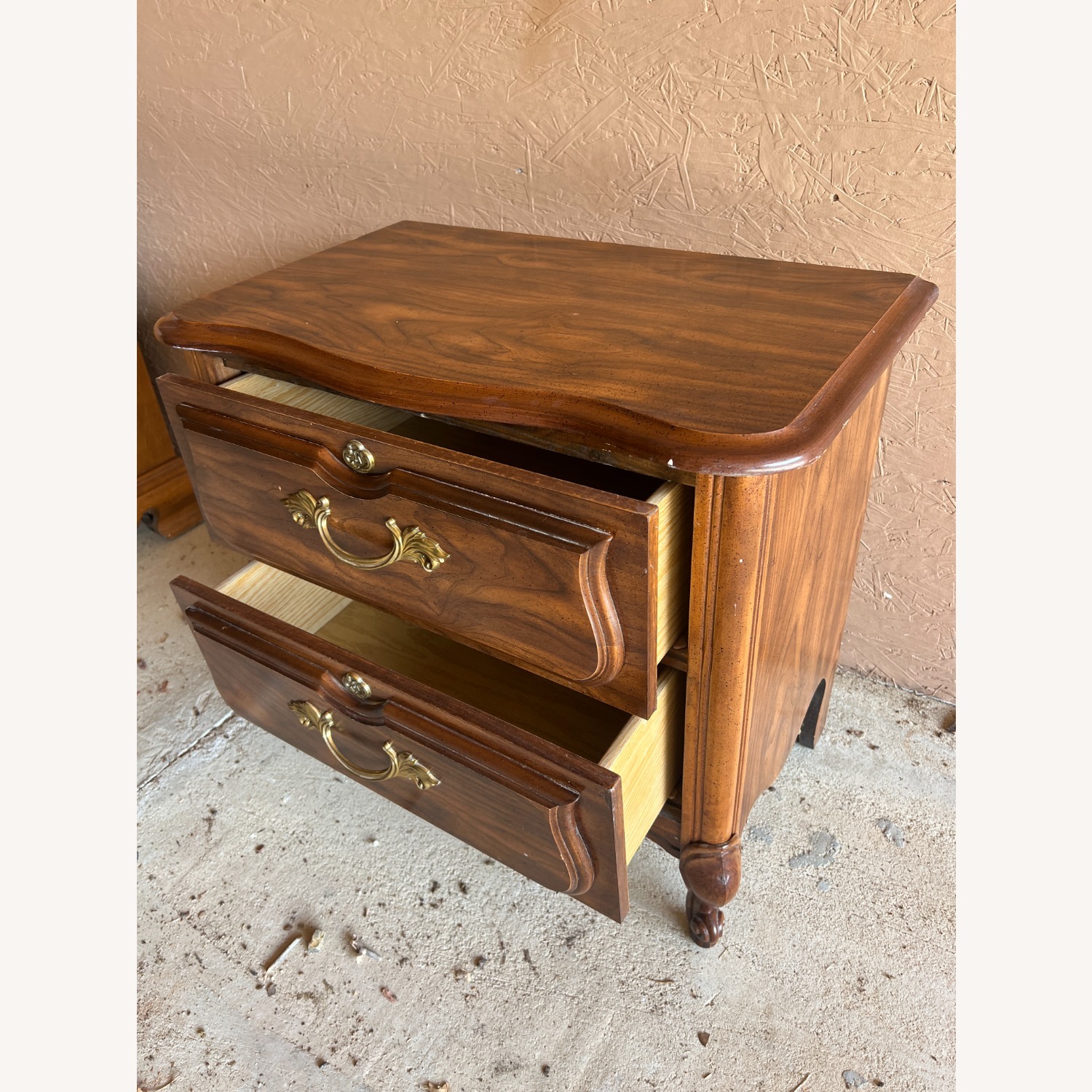 Vintage French Provincial 2-Drawer Nightstand - image-5