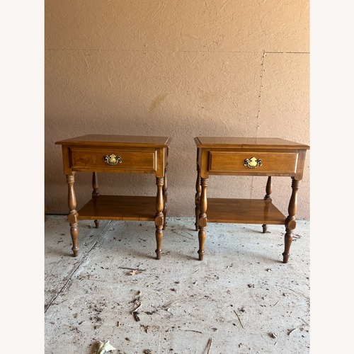 Used Matching Ethan Allen Heirloom Maple Side Tables for sale on AptDeco
