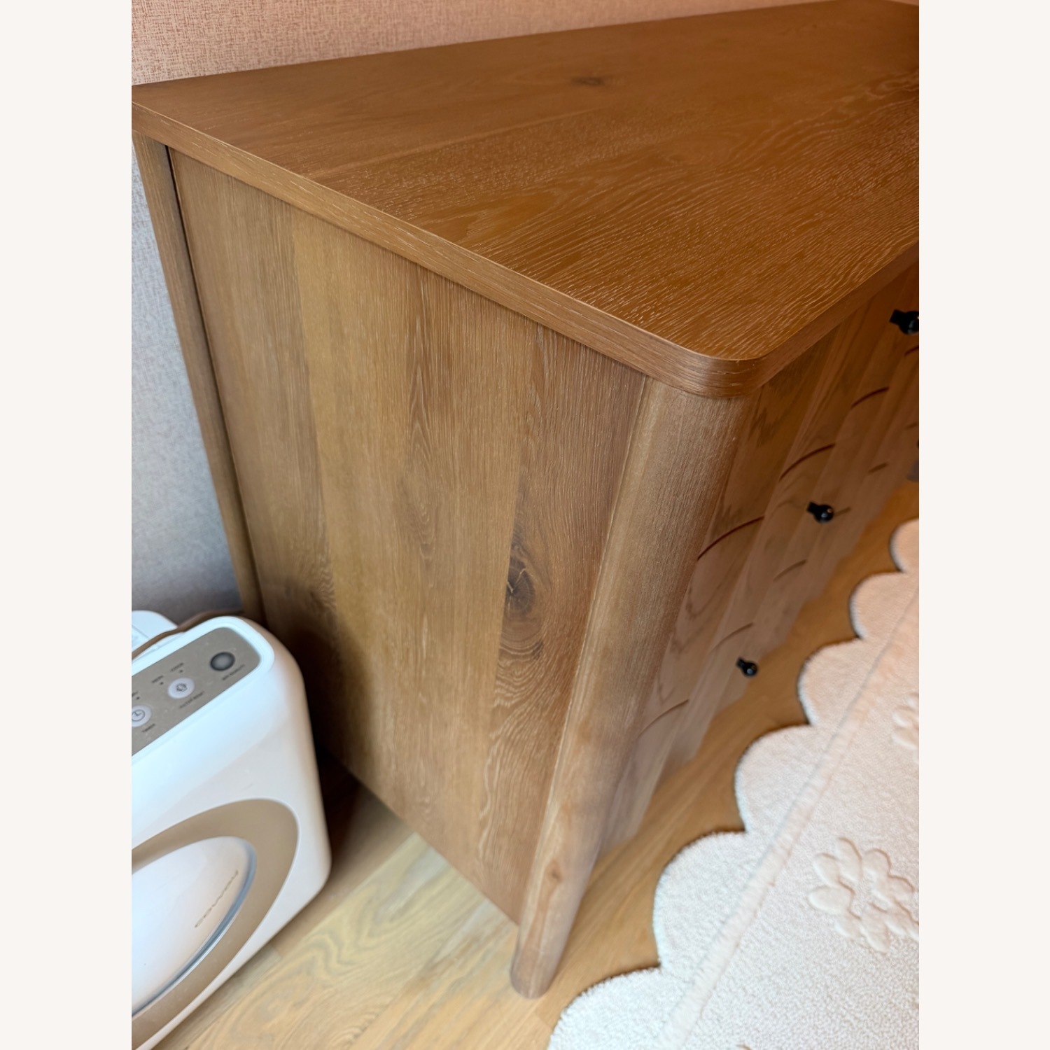 West Elm Light Brown Scalloped 6-Drawer Wide Dresser - image-6
