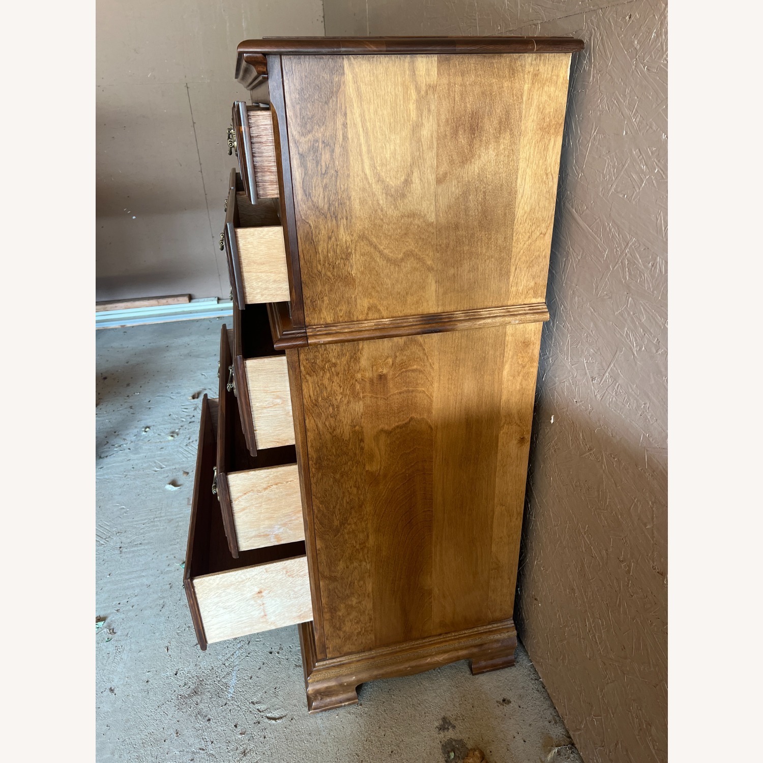 Ethan Allen Solid Wood Highboy Dresser Chest - image-3