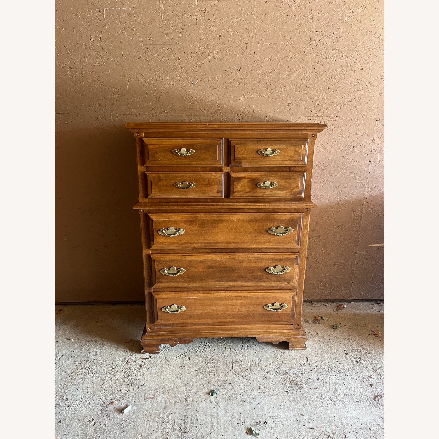 Ethan Allen Solid Wood Highboy Dresser Chest - image-1