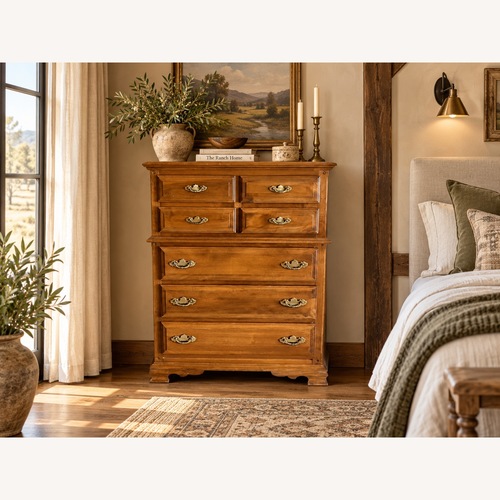 Used Ethan Allen Solid Wood Highboy Dresser Chest for sale on AptDeco