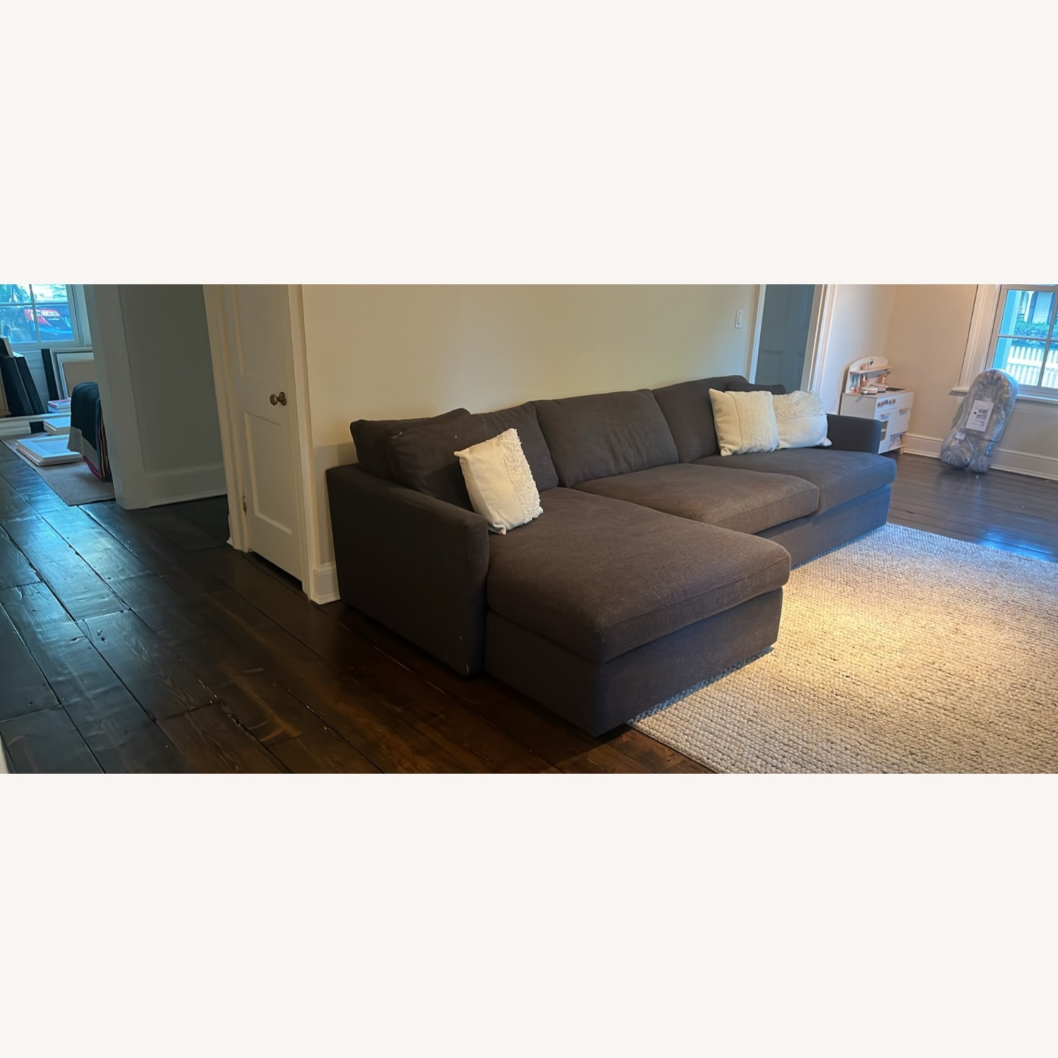 Crate & Barrel Fabric 3+ Piece Sectional - image-2