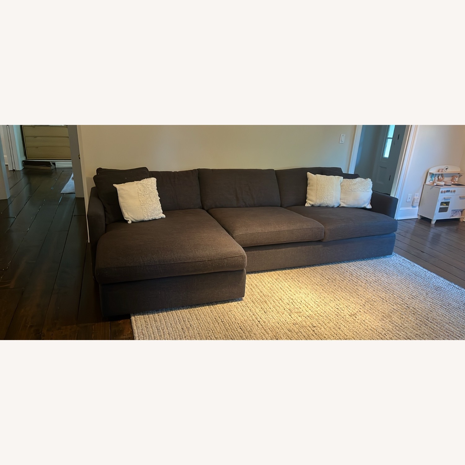 Crate & Barrel Fabric 3+ Piece Sectional - image-1