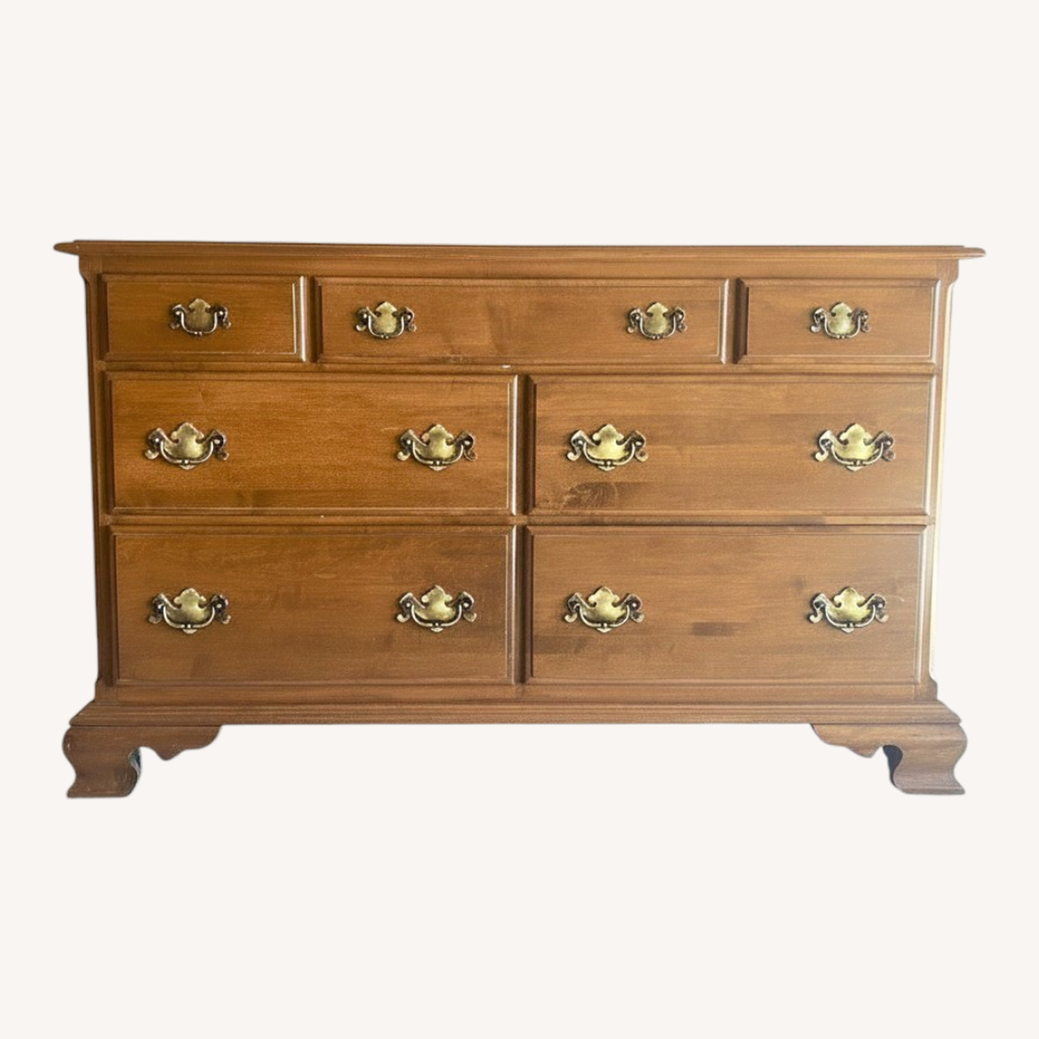 Ethan Allen Vintage Solid Maple 7-Drawer Dresser - image-0