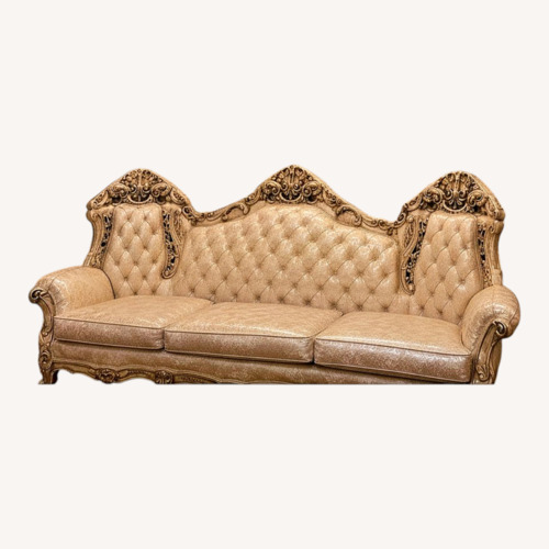 Used Antique Beige, Gold and Pink Sofa for sale on AptDeco