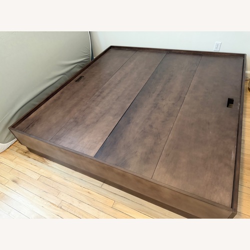 Used West Elm King Plinth Bed Frame for sale on AptDeco