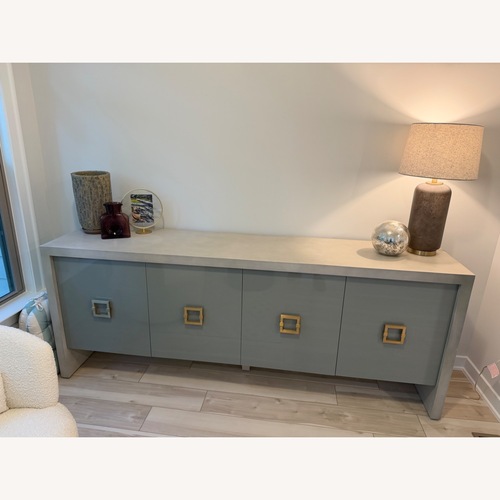 Used Century Furniture Liza Credenza with Concrete and Lacquer Finish for sale on AptDeco