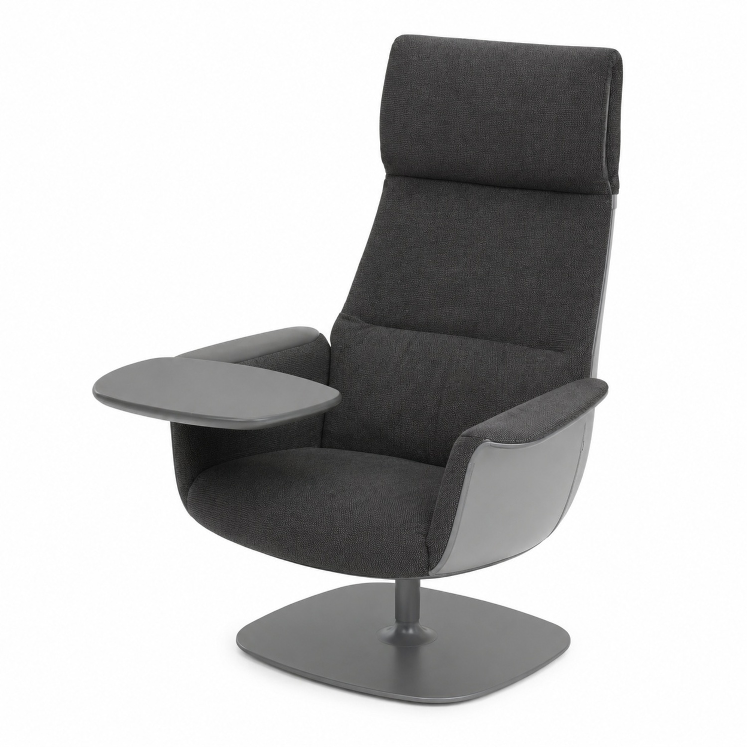 Steelcase Massaud Dark Gray Fabric Office Chair - image-7