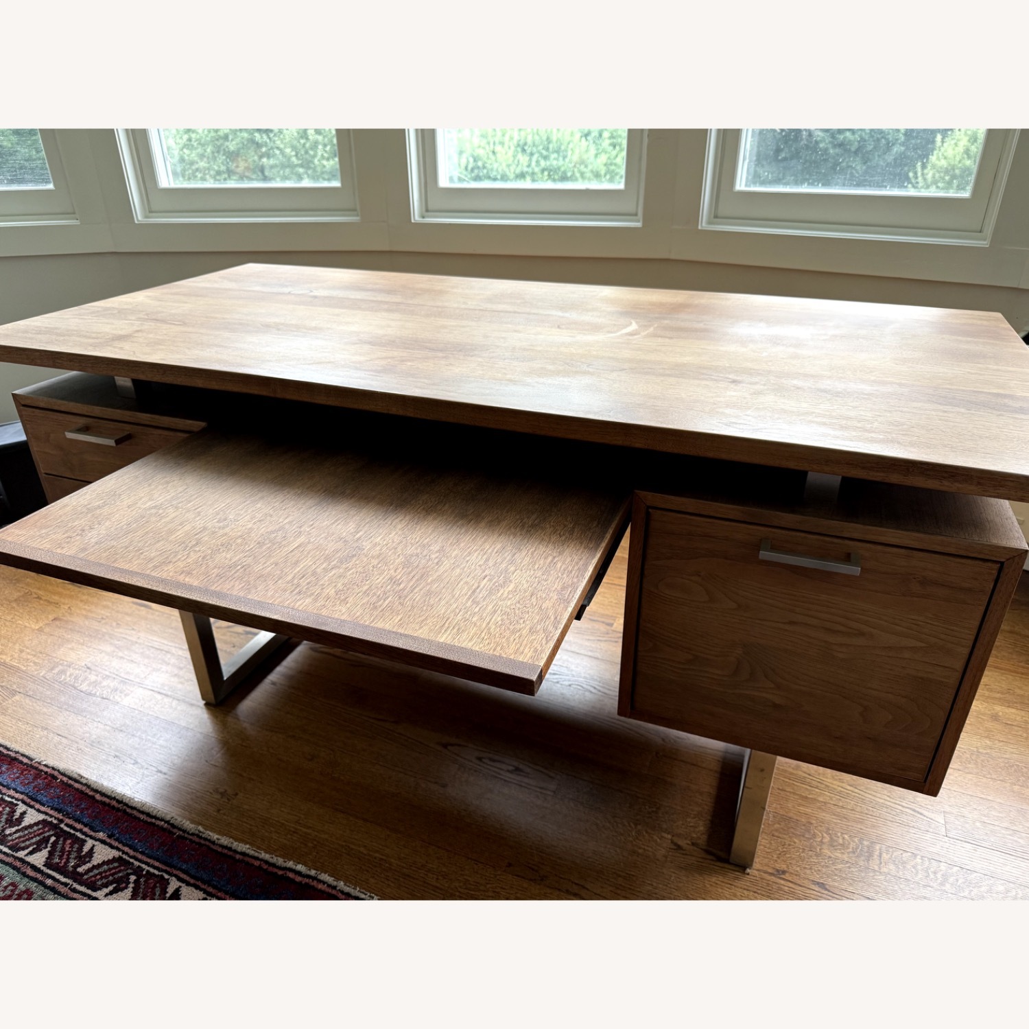 Crate & Barrel Clybourn Dark Brown Wood Desk - image-16