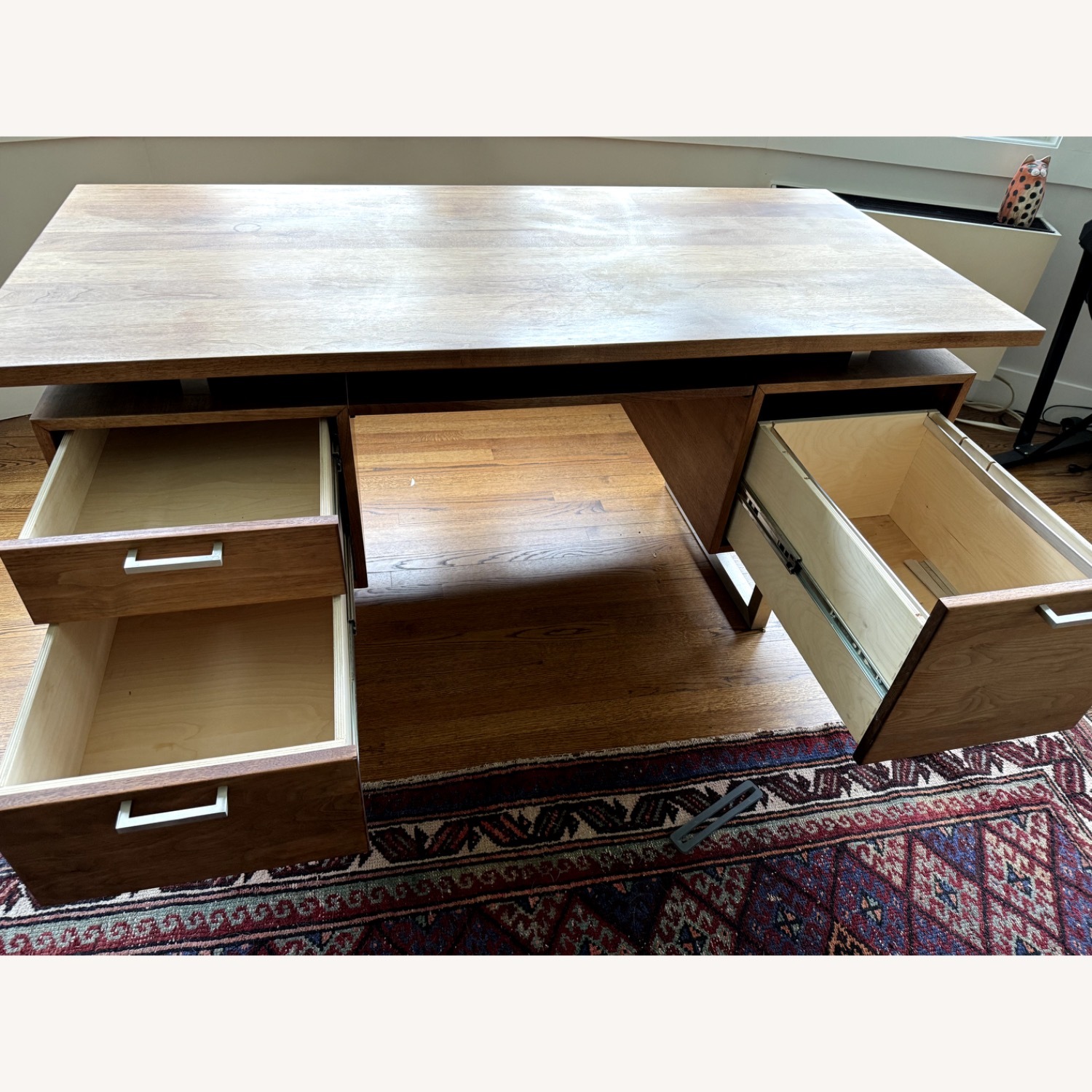 Crate & Barrel Clybourn Dark Brown Wood Desk - image-7