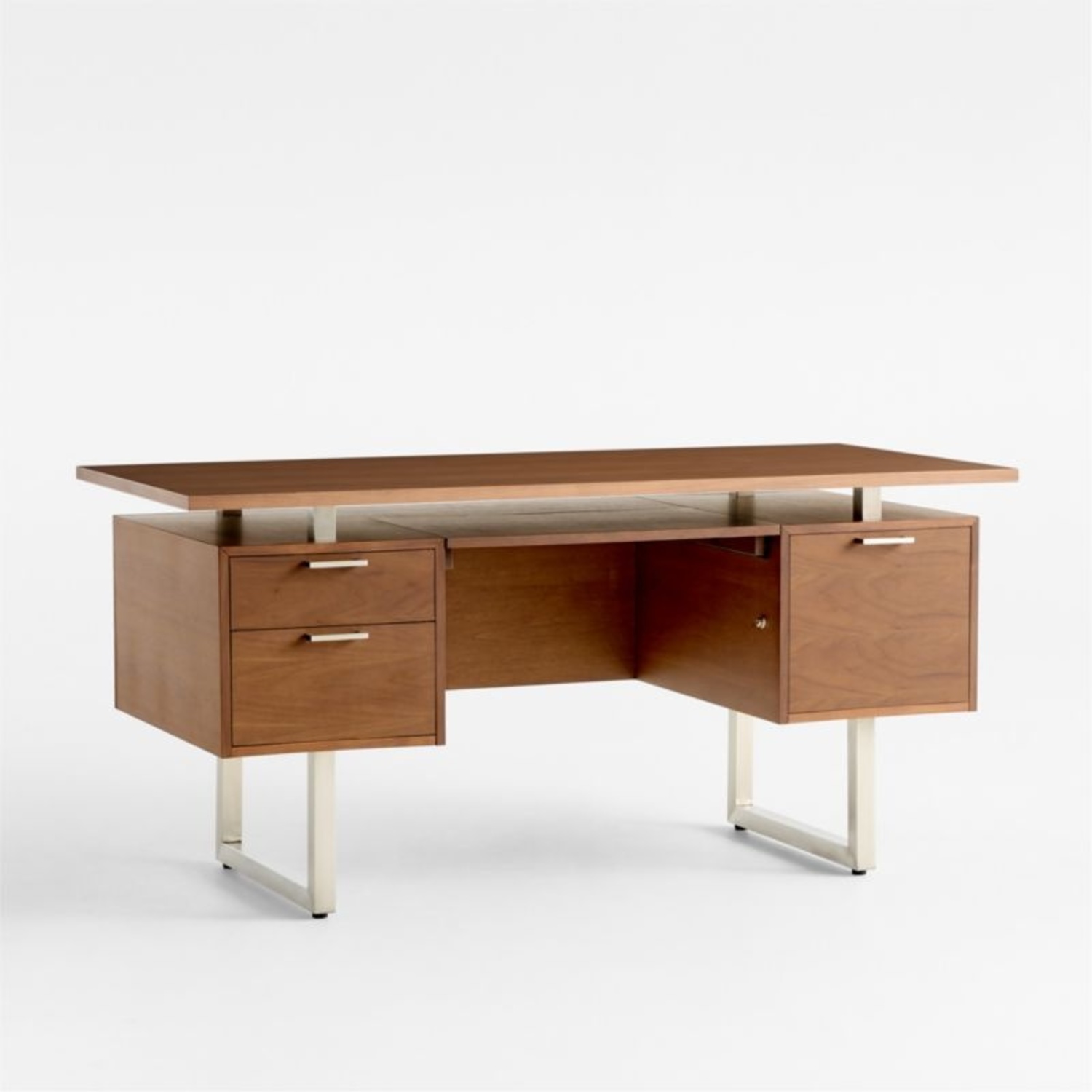 Crate & Barrel Clybourn Dark Brown Wood Desk - image-26