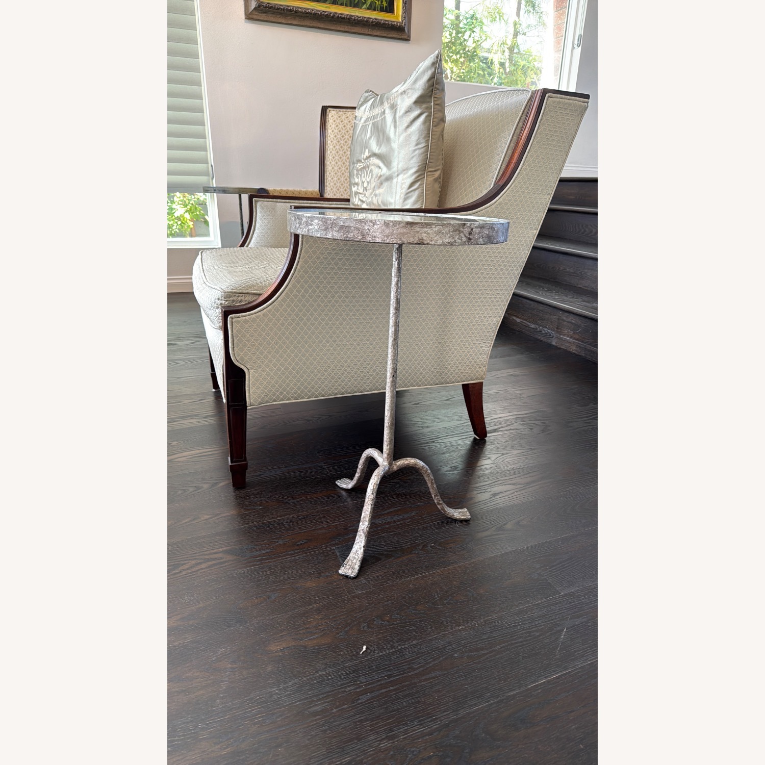 Hammered Metal Side Table - image-1