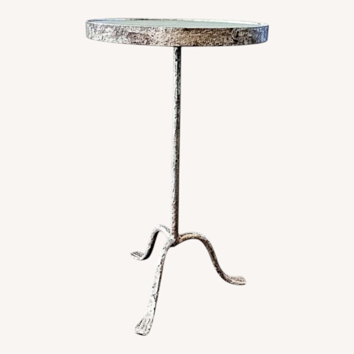 Hammered Metal Side Table - image-0