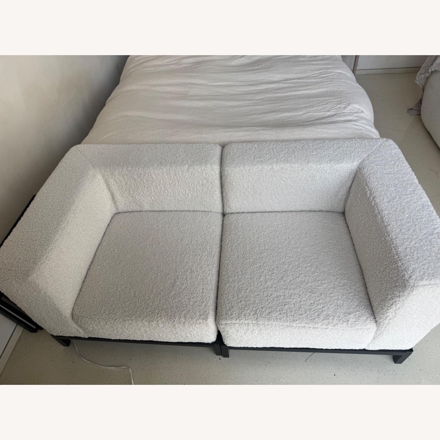 Pottery Barn Teen Cushy Piped Trim Loveseat - image-8