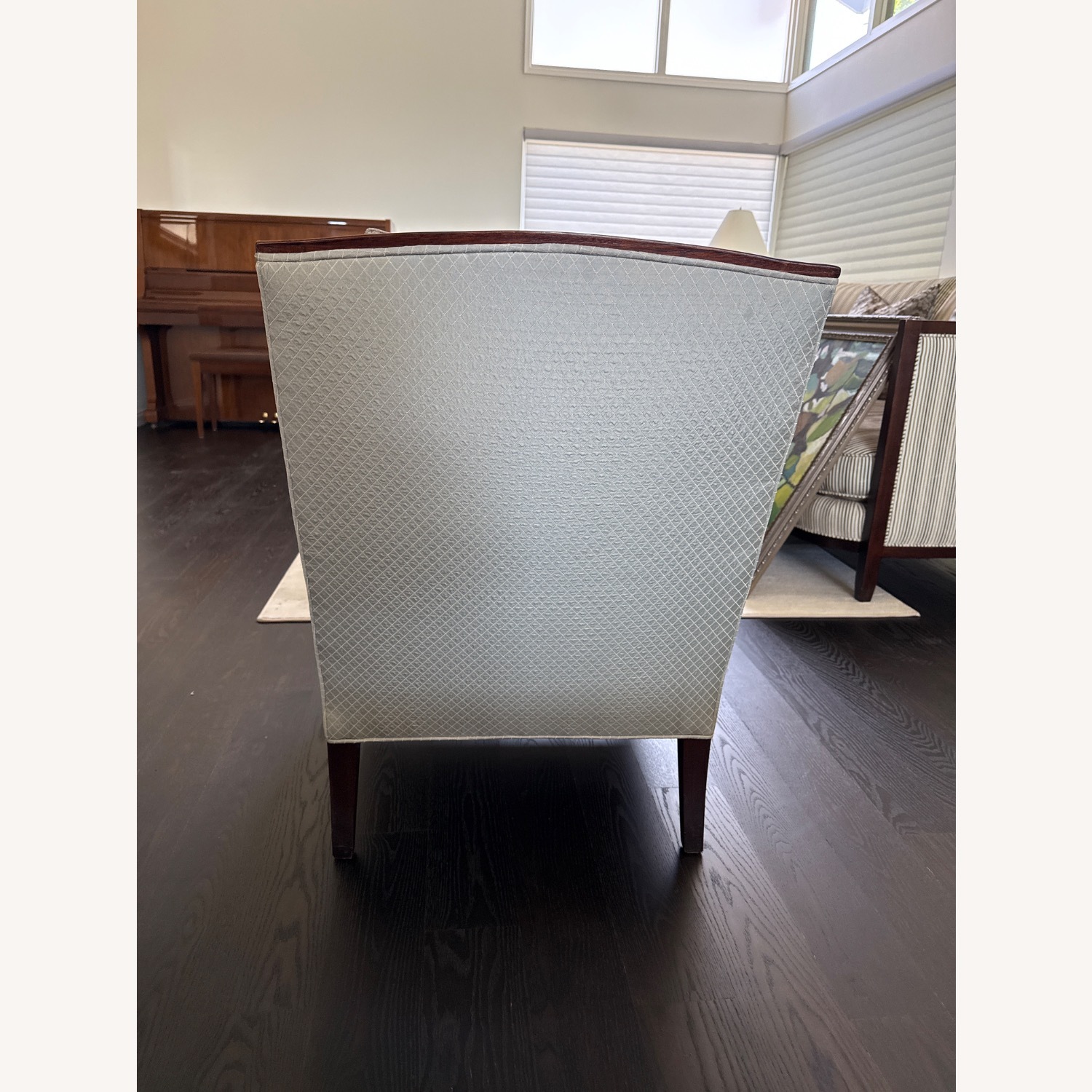 Vintage/Antique Finds Light Gray Fabric Armchair - image-5